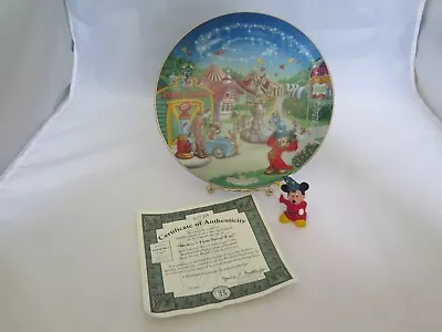 Walt Disney World 25th Anniversary  Mickey's Toon Town Fair  Plate W/COA • $10