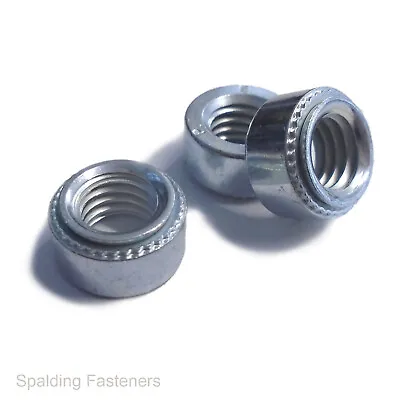 Self Clinching Round Threaded Insert Sheet Metal Press Swage Nuts Metric Zinc • £2.07