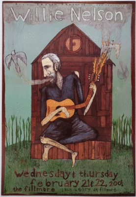 $66.07 • Buy Willie Nelson Concert Poster 2001 F-439 Fillmore