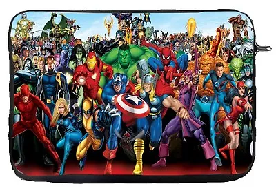 Super Heroes Characters Laptop Case Sleeve Bag Tablet Ultrabook Chromebook Gift • £12.99