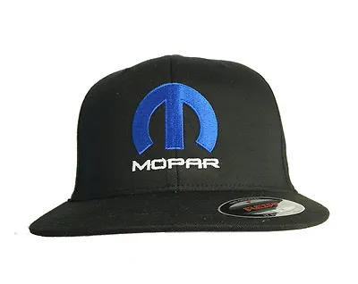 Mopar Hat Cap Fited Flexfit Black Color Embroidered Front + Free Bumper Sticker • $23.99