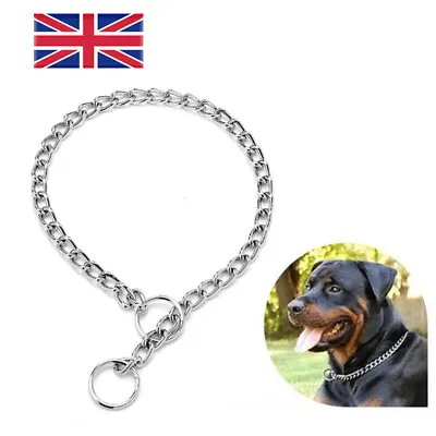 £4.49 • Buy Stainless Steel Dog Choke Collar Metal Chain Slip Pet Training Walking Choker UK