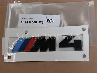 BMW M4 Black Competition Genuine Rear Trunk Emblem  M4  Decal Badge NEW • $27.99