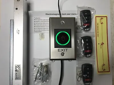 No Wires Mess MAGNETIC DOOR LOCK 600 Lb Buzzer Remote Control IR Exit Delay • $149