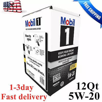 Mobil 1 Advanced Full Synthetic Motor Oil 5W-20 12 Qt Bag In Box Auto & Tires • $88.74