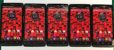 Lot Of 5 X Motorola Droid Ultra 16GB XT1080 UNLOCKED Verizon Smart Phones **READ • $59