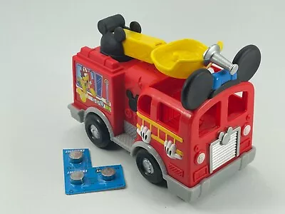 Disney Mattel Mickey Mouse Firetruck Fire Truck Electronic Vehicle Figure • $12.94