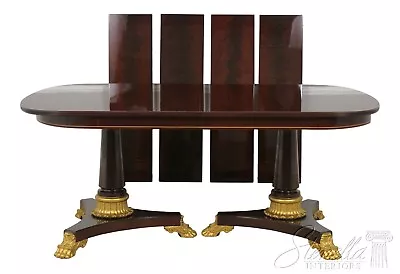 53551EC: KINDEL Flame Mahogany Empire Dining Room Table • $4895