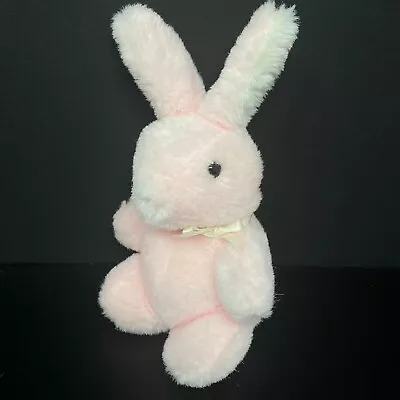 Vintage Kinder Gund Pink Bunny Rabbit Plush 7  Mini Stuffed Animal 1989 Easter  • $38.24