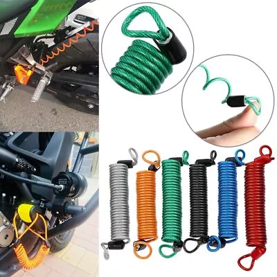 Motorcycle Scooter Spring Reminder Cable Anti Thief Security Alarm Disc Lock • $7.92