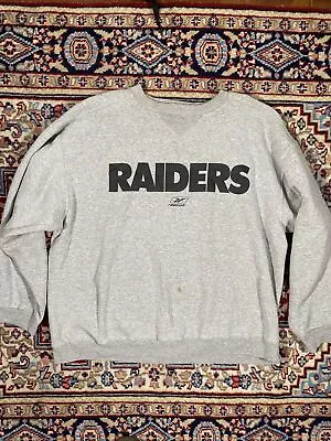 Oakland Raiders Grey Sweatshirt Reebok Size XL NFL • $29.99