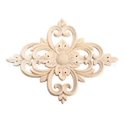 $6.38 • Buy Strong Furniture Wood Carved Decal Onlay Applique For Wall Door Cabinet Decor
