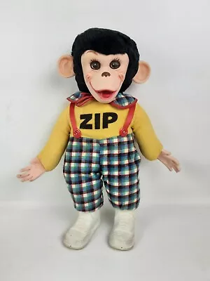 Vintage 1950's Antique ZIP The Monkey Zippy Rubber Face Plush By Rushton Co • $49.99