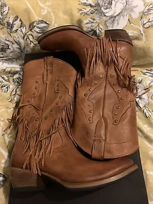 £149.99 • Buy Sancho Abarca Leather Fringed Fado Cowboy /western Boots 39 Bnwt Festival Boho