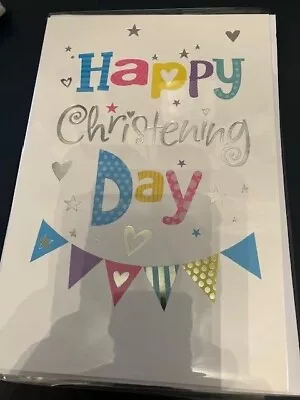 £0.99 • Buy Happy Christening Party Card Boy Or Girl - Var Designs