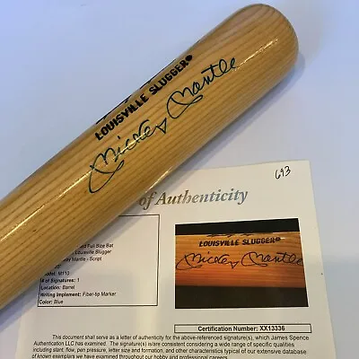 Mickey Mantle Signed Louisville Slugger Game Model Baseball Bat JSA COA • $4995