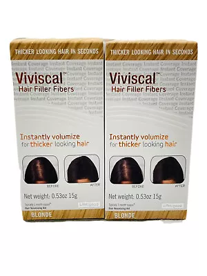 2 Viviscal Hair Fiber Filler Blonde 0.53oz Ea Scuffed Box • $37.98