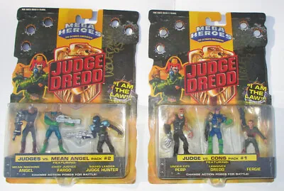 SIGNED!! Judge Dredd Mega Heroes Action Figures Judges Vs Mean Angel & Cons #12 • $39