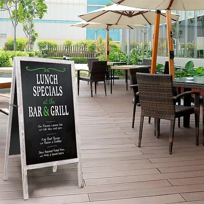 £38.95 • Buy Large Vintage Wooden A-Frame Chalk Board Wedding Restaurants Shop Message Board