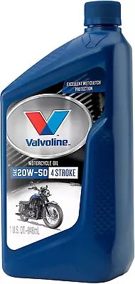 Valvoline 4-Stroke Motorcycle SAE 20W-50 Motor Oil 1 QT • $9.97