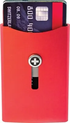 Wagner Super Slim Wallet Flash Red Locking Quick Access Durable W/ Storage Box • $44.79