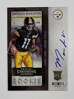 2013 Panini Contenders Markus Wheaton Rookie Auto AR38 • $7