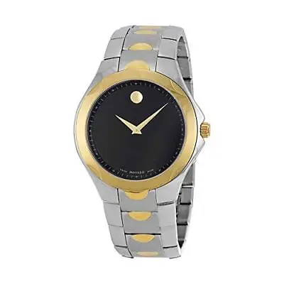 Movado Men's Watch Luno Sport Quartz Black Dial Two Tone Bracelet 606906 • $373.81