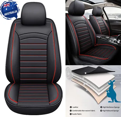 Leather Car Seat Covers Full Set Waterproof For Honda Accord Civic City CRV HRV • $165.30