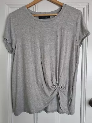 Decjuba Heidi Knot Tee Size L Grey • $10