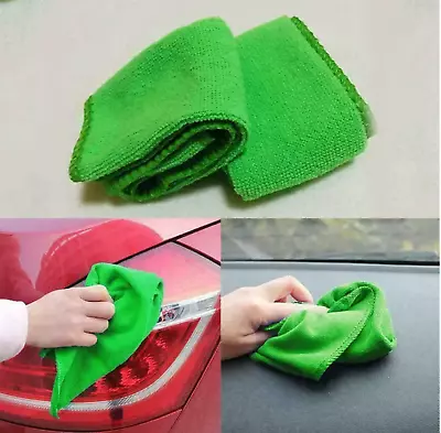 10Pcs Microfiber Towels Car Wash Drying Cloth Towel Household Cleaning Cloths • $4.99