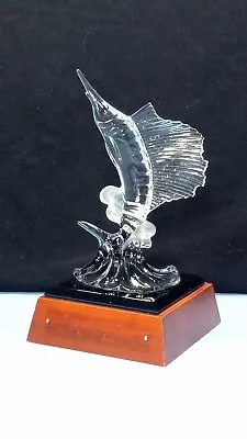 Murano Art Glass Marlin Swordfish 11  Sculpture Trophy Award Sailfish Fishing • $99.99