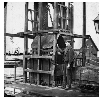 £3 • Buy PHOTO 2 MINING SCENE INSIDE  OF CANNOCK CHASE COAL MINE STAFFORDSHIRE C1890