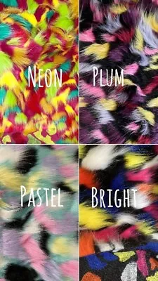 $14.99 • Buy Multi Color Shaggy Faux Fur Fabric Quarter Pieces - Assorted Colors