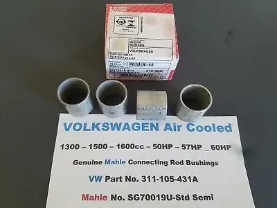 VOLKSWAGEN  Air Cooled 1300 - 1500 - 1600cc - 4-Piston Pin Bushings (OEM) Mahle • $11.95