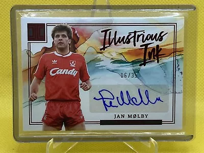 2022-23 Panini Impeccable Tmall Illustrious Ink Jan Molby Liverpool 06/35 Ruby • £30