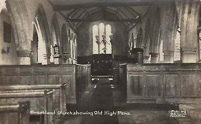 Postcard Brookland Church Showing Old High Pews Nr Rye Kent RP My Ref VA49 • £1.95