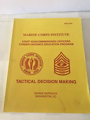 US MARINE CORPS Decision Making Guidebook Handbook Training • $84.99