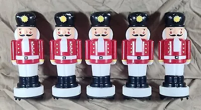 5pc 9  Toy Soldier Nutcracker Toro Blow Mold Pathway Light Toppers • $39.99