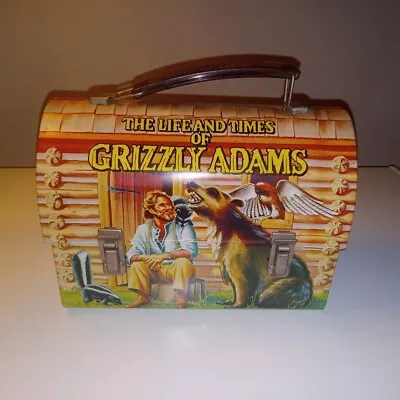 VTG 1977  The Life And Times Of Grizzly Adams Aladdin Metal Lunchbox  NO/thermos • $50