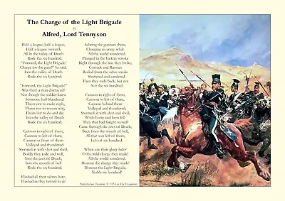  The Charge Of The Light Brigade  By Alfred Lord Tennyson (1854) • £7.95