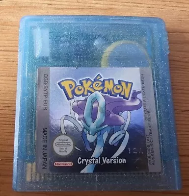 Pokemon Crystal ( GBC ) Working But Damaged Cartridge Shell * READ DESCRIPTION * • £4.20