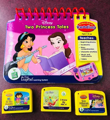 My First Leappad Lot Of 3 DORA THE EXPLORER Disney Princess & My ABC's CARTRIDGE • $13.64