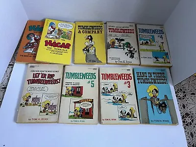 Tom K. Ryan Lot Of 7 TUMBLEWEEDS Paperbacks & 2 Hagar The Horrible-Dik Browne • $20