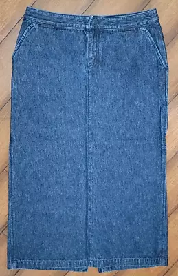 Eddie Bauer Womens Skirt Straight Blue Jean Denim Sz 6 (W- 31 )#7724 • $13.99