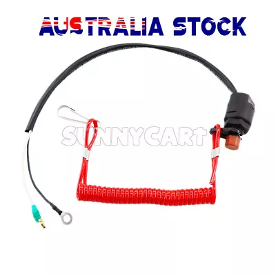 Boat Outboard Engine Motor Kill Stop Switch & Safety Lanyard Clip For Yamaha • $16.95