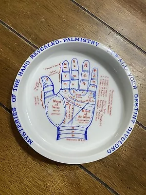 Vintage  MYSTERIES OF THE HAND REVEALED  Palmistry Dish • $34