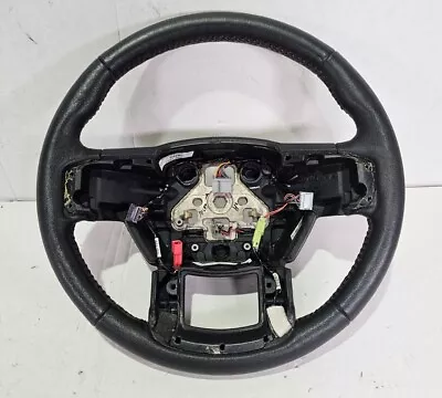 ✅️ 15-20 Ford F-150 Steering Wheel Black Leather Heated W/ Red Stitching Oem • $249