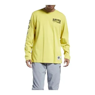 Reebok The Flintstones Construction Graphic Long Sleeve Men's T-Shirt Yellow • $25.78