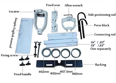 Mortising Kit Square Hole Drill Press Attachment Mortise Locator Tool +4 Bits • $72.20