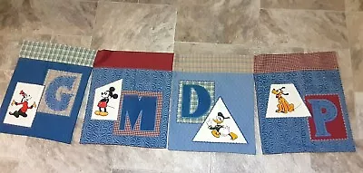 Mickey Mouse & Friends Valance Donald Pluto Goofy Quilted Denim Patchwork • $12.97